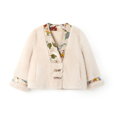 儿童皮草外套秋冬新款仿水貂毛