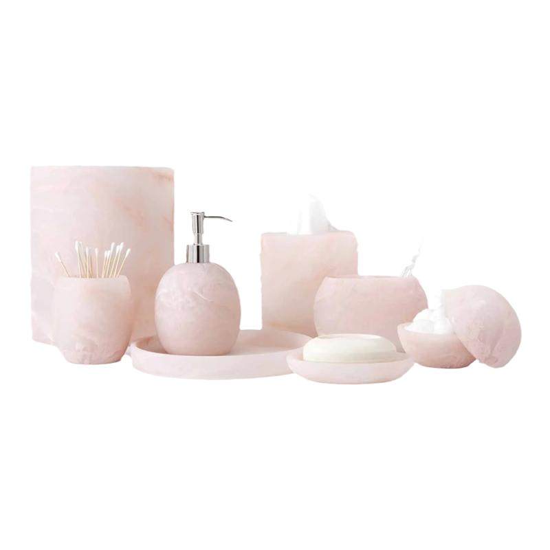 现 纽约下城公园进口kassatex粉月光浴室装饰套件洗漱套件可单选