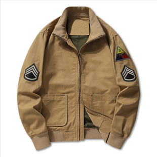 春秋季美式军事狂怒m1942坦克服硬汉工装MA1飞行员夹克外套男秋冬