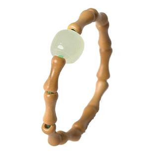 和田玉戒指女轻奢小众竹节情侣对戒素圈指环朱砂自律玉戒指食指戒