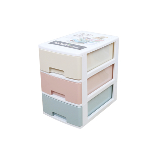 环保pp无气味抽屉盒收纳柜柜四层收纳盒三层整理柜办公桌面置物盒