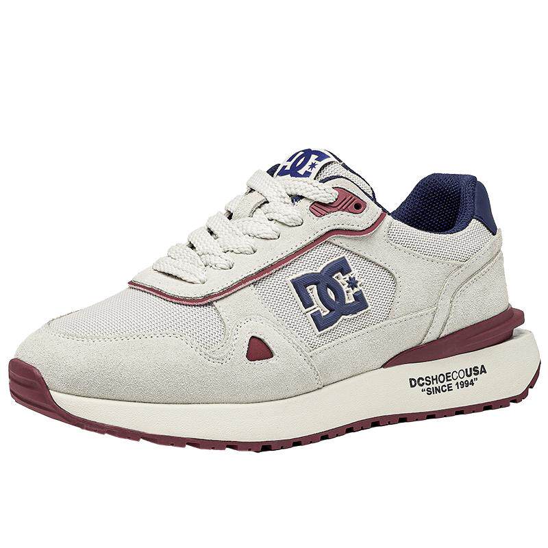 DCSHOES V-Run 男士运动休闲鞋子男鞋夏季新款牛反绒皮厚底阿甘鞋