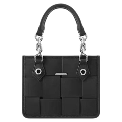 YUEN高级感通勤时髦腋下单肩斜挎通勤暗黑系小方包编织公文男女潮