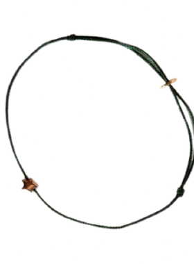 法式小众镀金星星雾霭蓝绿色手链