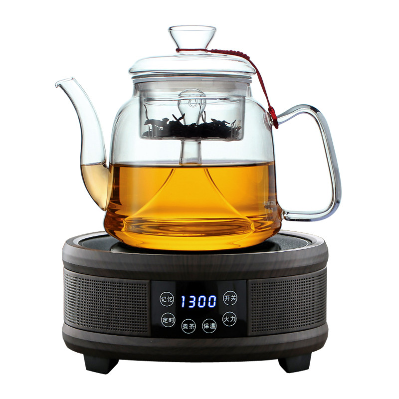 加厚玻璃蒸茶壶蒸汽过滤茶具家用电陶炉煮茶器耐热黑茶养生烧水壶