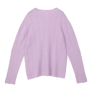 【100羊绒】美丽客栈软糯触感紫色毛衣胖mm秋冬百搭半高领羊绒衫