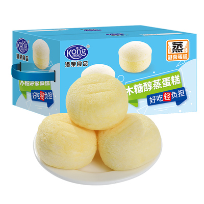 港荣木糖醇蒸蛋糕老年人孕妇零食