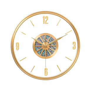 现代轻奢高端装饰挂钟客厅时钟挂墙高级装饰大气创意2025钟表新款