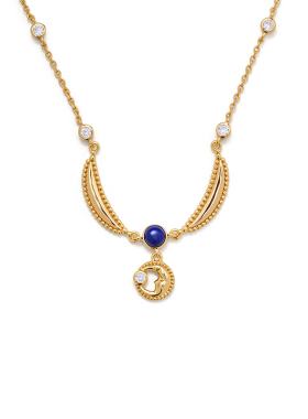 Amber Lollipop宝石金色吊坠项链高级感轻奢锁骨链2025新款礼物