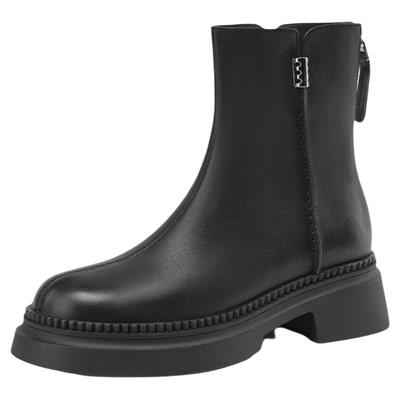 星期六2025新款高跟女靴粗跟时装靴舒适通勤休闲靴增高百搭瘦瘦靴