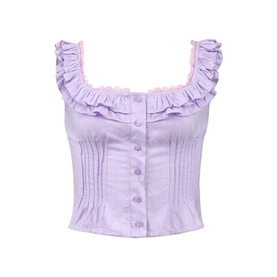 法式复古纯欲性感背心