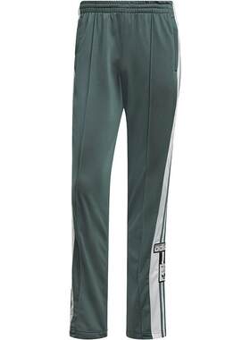 Adidas/阿迪达斯正品女子裤子三叶草时尚排扣阔腿运动长裤H38862