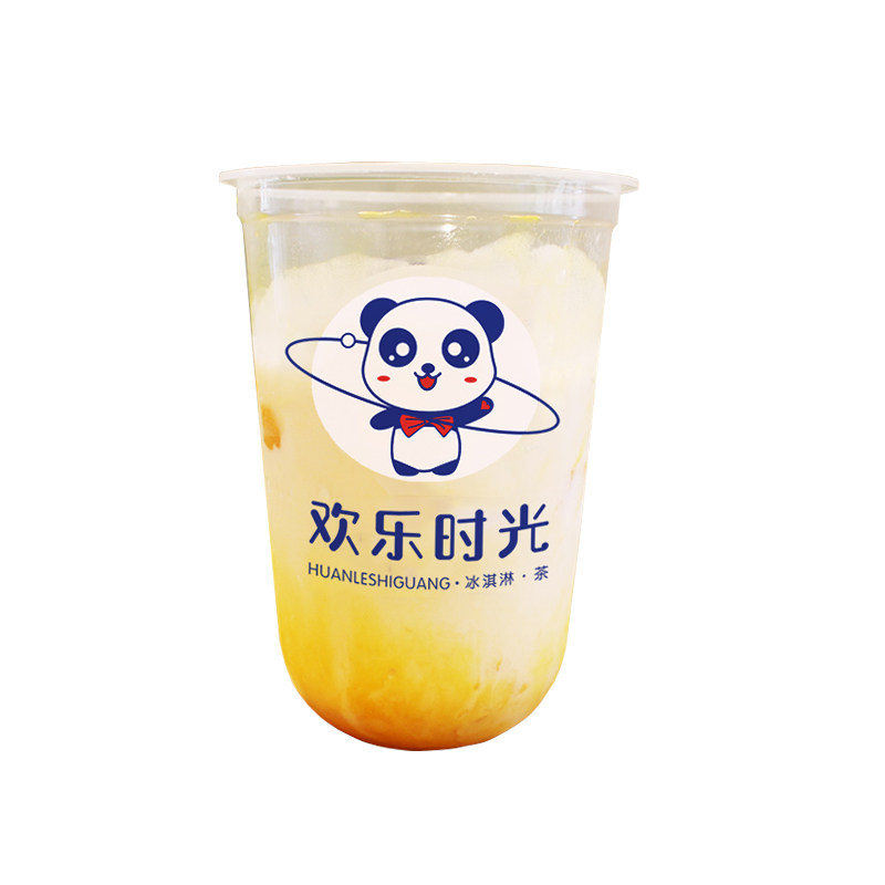 400/500ml网红奶茶杯子u型圣代杯