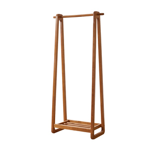 家用衣帽架全实木挂衣架落地卧室简易立式木质衣架室内晾衣服架子