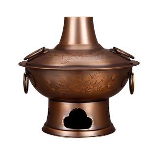 铜火锅火锅锅木炭专用锅纯铜铜锅老式鸳鸯锅老北京涮羊肉锅具