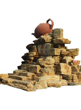 大型文化广场淡泊名利公正廉洁法治文化雕塑公园景观茶壶流水假山