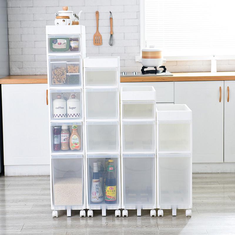 免安装抽屉夹缝收纳柜卫生间窄缝浴室置物架厨房储物柜缝隙置物柜