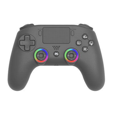 PS5无线蓝牙游戏手柄 适配 PS5slim原生游戏 RGB灯PC电脑双震动