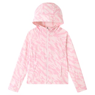 安奈儿童装女童防晒衣外套夏新款冰感弹力连帽时尚修身运动