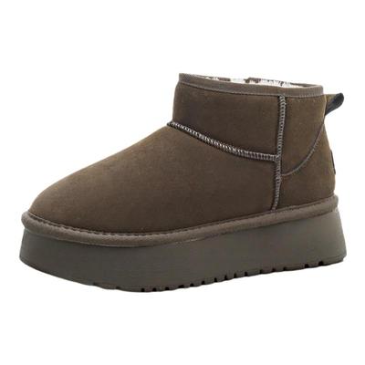 人本2024冬季新款加绒保暖雪地靴