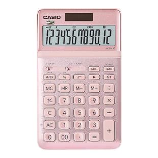 正品CASIO卡西欧JW-200SC高颜值网红可爱财务会计专用办公计算器12位大号大屏太阳能静音女神款小计算机器
