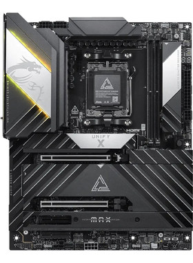微星 MEG X870E UNIFY-X MAX 主板 支持9950X3D2/9850X3D/9800X3D