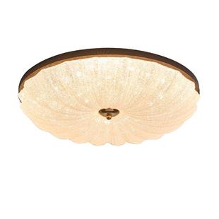 新中式卧室灯led吸顶灯中古风主卧餐厅书房灯胡桃色复古中山灯具