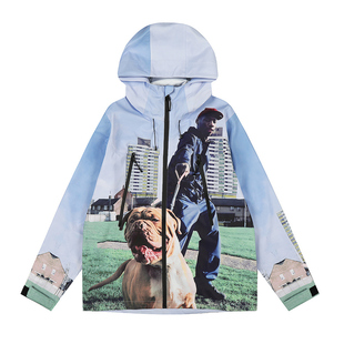 2026新款corteiz jacket小众时尚潮流休闲直喷印花梭织冲锋衣外套