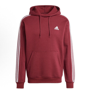 adidas阿迪达斯秋冬男女情侣红色卫衣三条杠舒适休闲套头衫JG5949