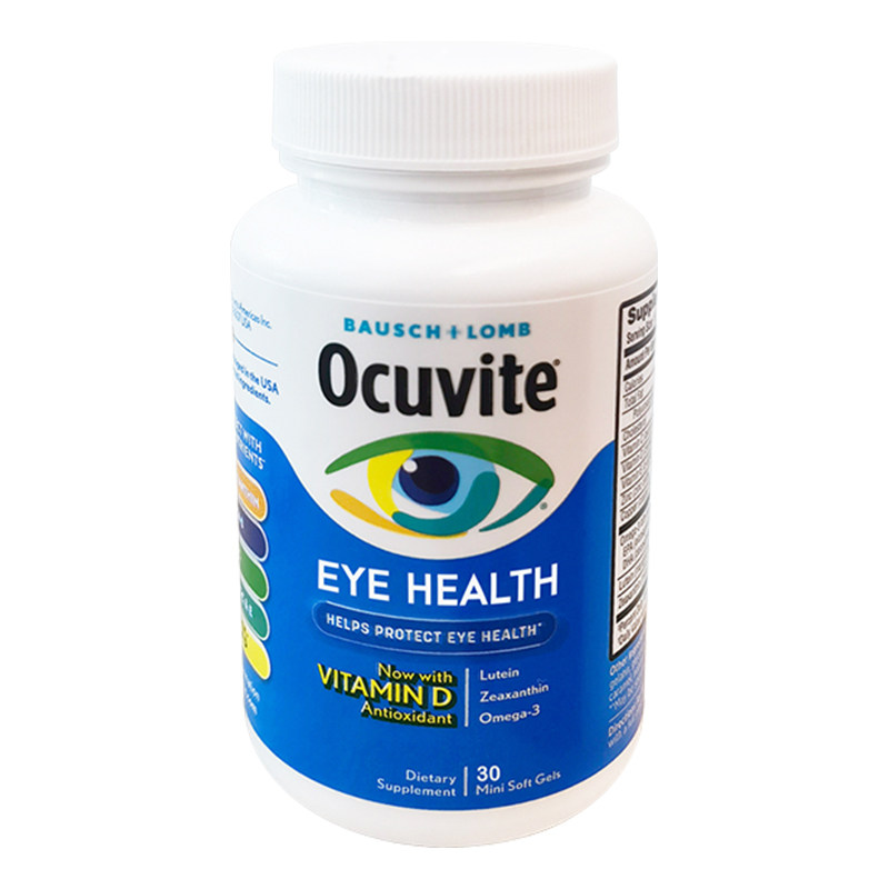 Ocuvite博士伦叶黄素鱼油护眼软胶囊片维D防蓝光软糖成人美国进口