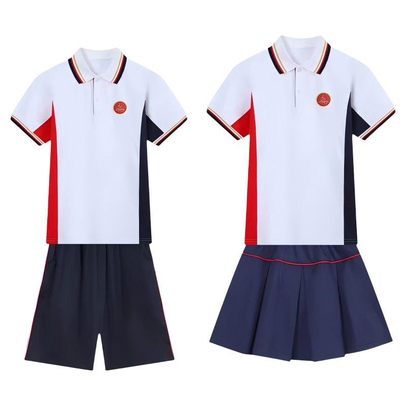 吉安市统一夏款校服T恤短裤套装