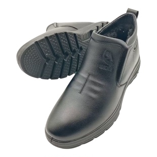 2025冬季新款道州牌男士高帮道县皮鞋休闲保暖加绒圆头平跟7270