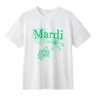 MARDI官方正品三花雏菊百合时尚纯棉短袖T恤宽松百搭2026夏上衣女