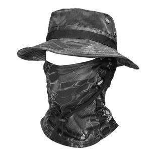 奔尼帽男款春夏季大檐迷彩遮阳帽户外登山野营盆帽钓鱼防晒渔夫帽