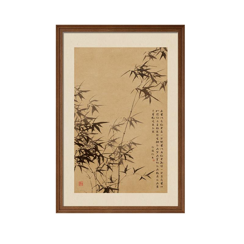 【新中式风】竹报平安玄关挂画