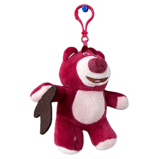 可爱毛绒剑士草莓熊玩偶卡通公仔钥匙扣挂件情侣生日礼物玩具批发