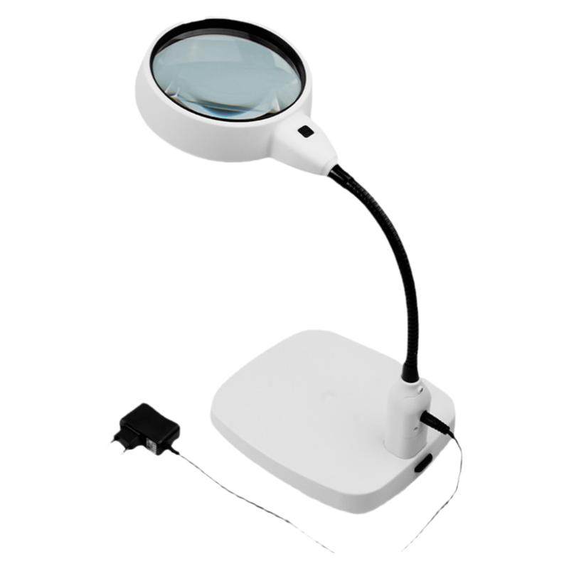 维修台式放大镜大镜面高清10倍燕窝挑毛钩织假发织补家用台灯插电
