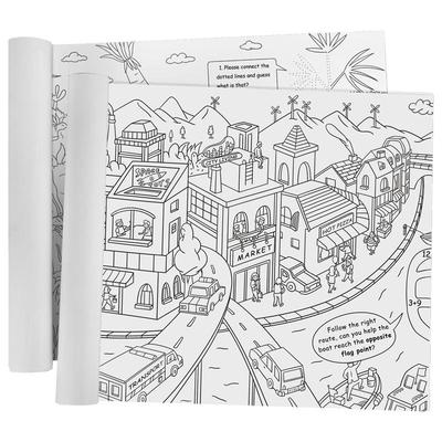 涂色巨幅超长10十米涂鸦画卷