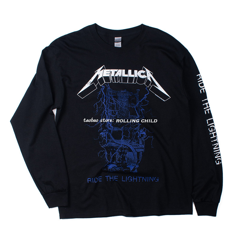正版Metallica摇滚长袖T恤现行版