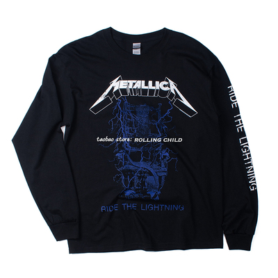 正版Metallica摇滚长袖T恤现行版