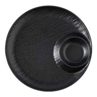 子母盘菜盘水饺子盘带醋碟寿司盘简约精致小吃盘餐盘虾盘薯条盘子