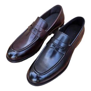 意大利手工乐福鞋男真皮透气英伦百搭一脚蹬外贸休闲商务皮鞋马皮