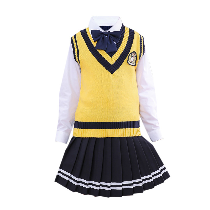 幼儿园园服春秋季英伦学院风校服男女童装毛衣韩版套装小学生班服