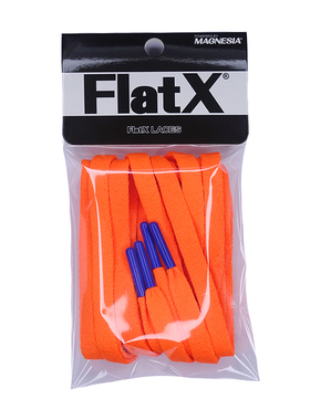 FlatX原装 三叶草贝壳头黑白金标升级版防松脱8mm扁鞋带白色红头