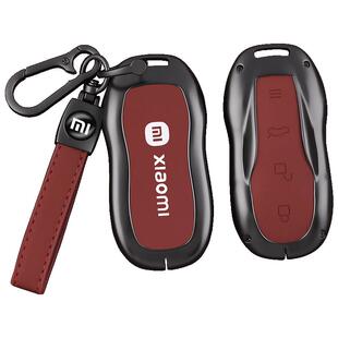 适用于小米yu7钥匙套2024款pro锁匙su7max汽车高档包卡片金属壳扣