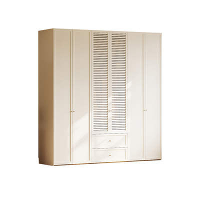 橡木法式复古奶油风全衣柜