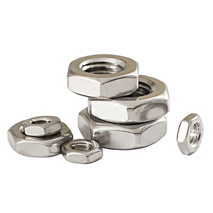 304不锈钢细牙薄螺母六角细牙螺帽M8M10*1M12m14M16M18M20M22*1.5