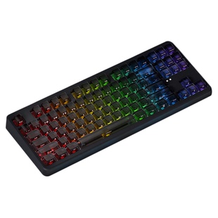 腹灵nx87机械键盘游戏电竞专用男女学生办公静音有线无线蓝牙黑透