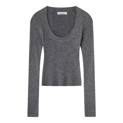 法式复古低圆领针织打底衫女高级