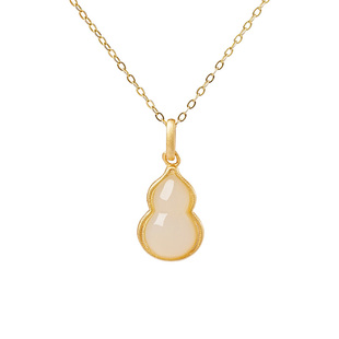 宫里上新项链女和田玉葫芦吊坠玉石纯银玉坠生日妇女节礼物送妈妈